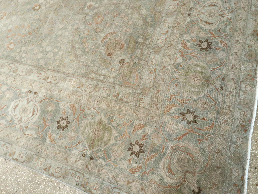 Antique Persian Tabriz Room Size Carpet, No.28822 - Staging