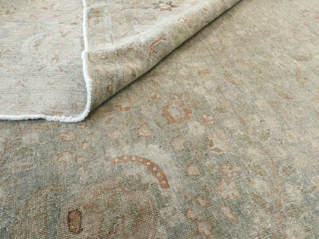 Antique Persian Tabriz Room Size Carpet, No.28822 - Staging