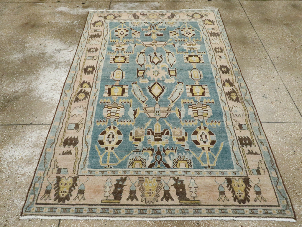 Vintage Persian Malayer Accent Rug, No.28826 - Staging
