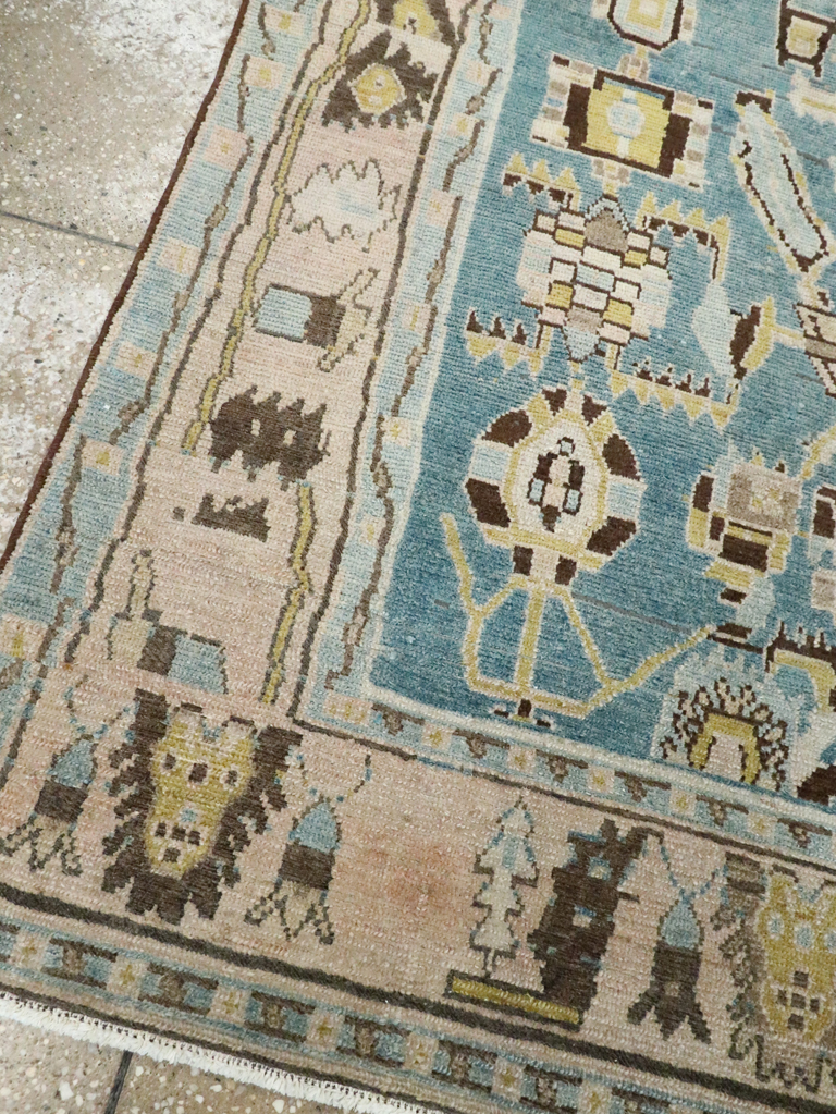 Vintage Persian Malayer Accent Rug, No.28826 - Staging