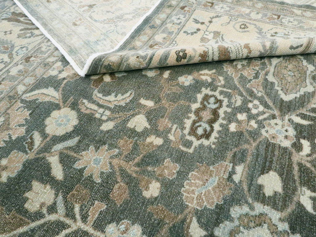 Vintage Persian Malayer Room Size Carpet, No.28842 - Staging