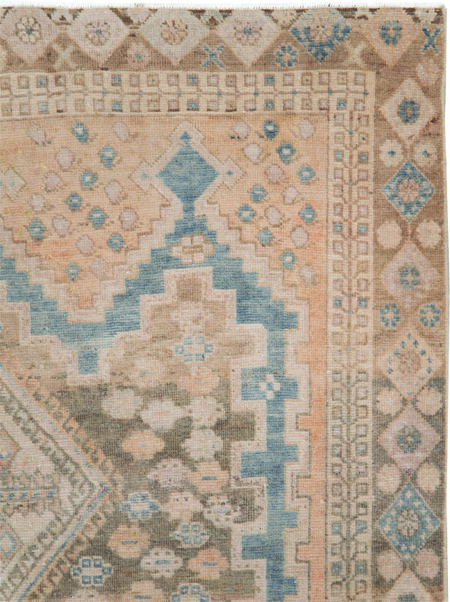 Vintage Persian Afshar Accent Rug, No.28846 - Staging
