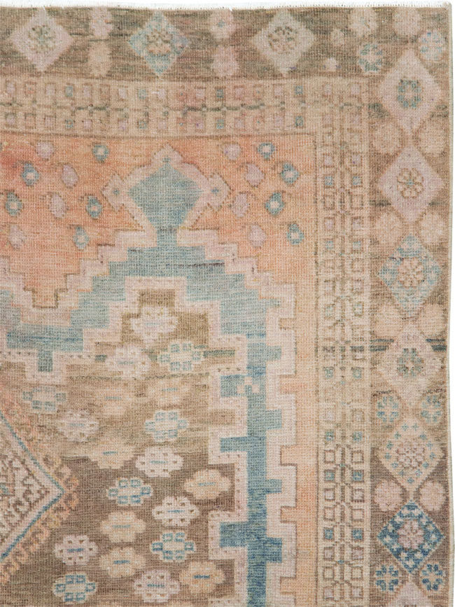Vintage Persian Afshar Accent Rug, No.28846 - Staging
