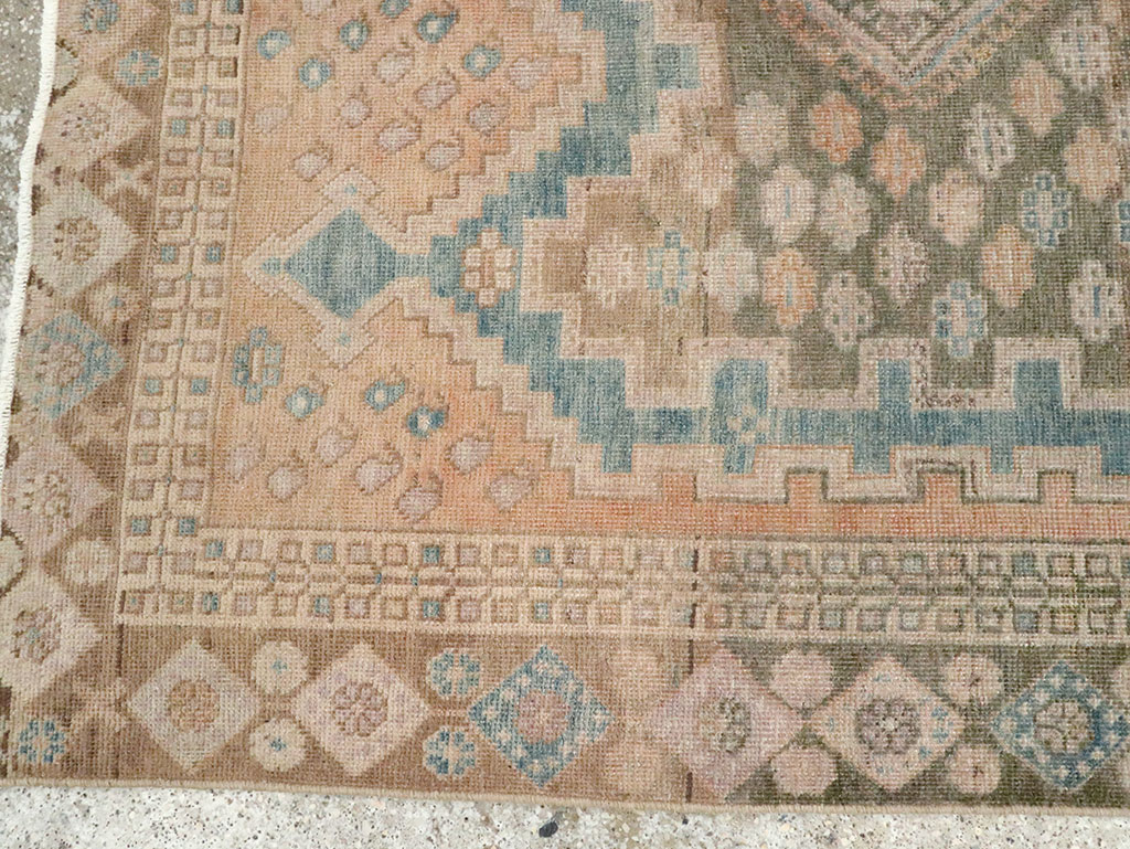 Vintage Persian Afshar Accent Rug, No.28846 - Staging