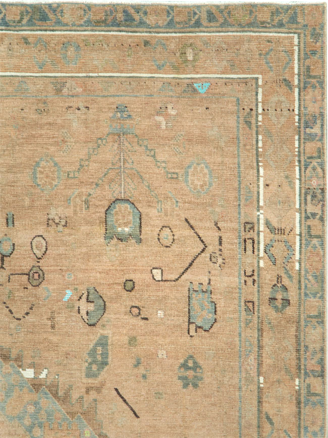 Vintage Persian Afshar Accent Rug, No.28849 - Staging