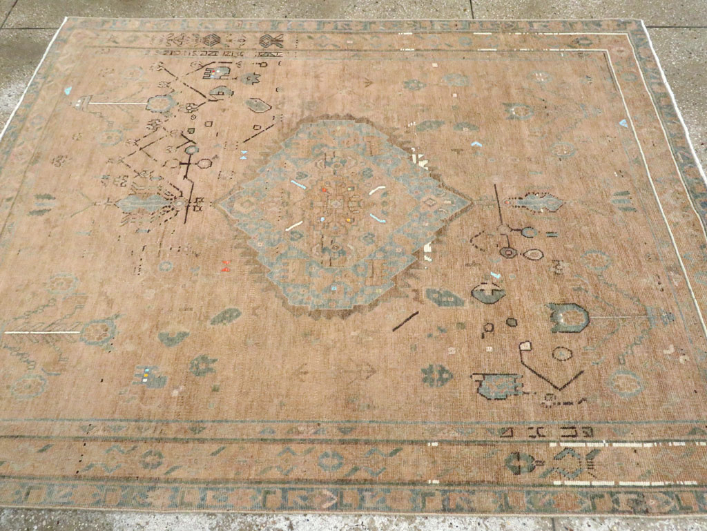 Vintage Persian Afshar Accent Rug, No.28849 - Staging