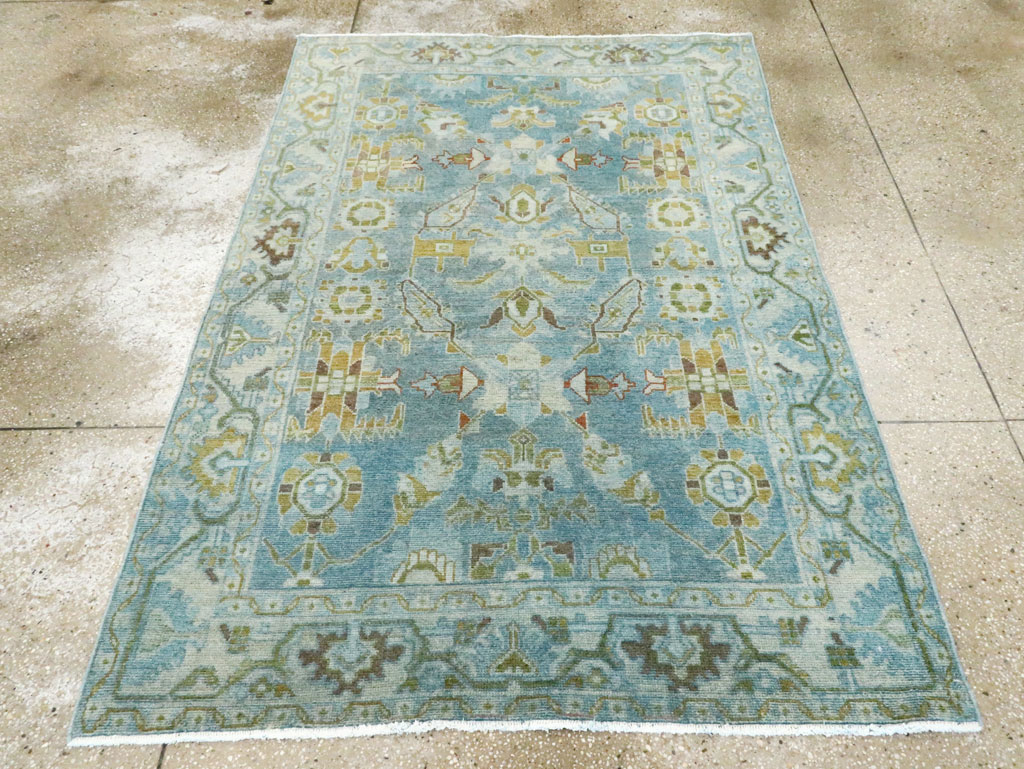 Vintage Persian Malayer Accent Rug, No.28850 - Staging