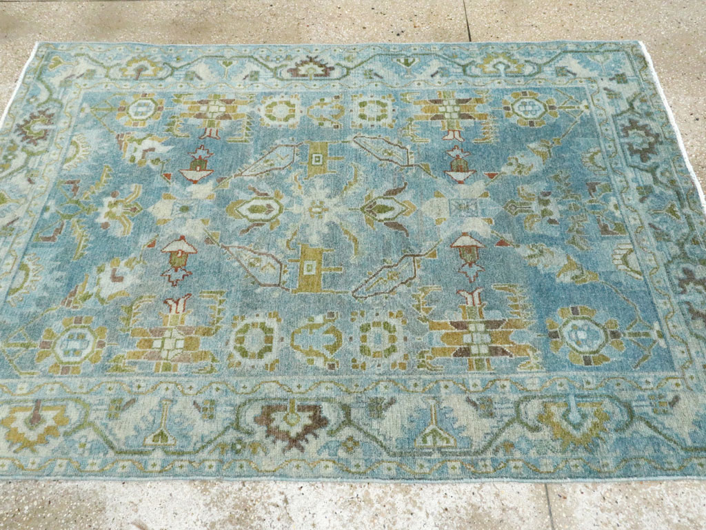 Vintage Persian Malayer Accent Rug, No.28850 - Staging