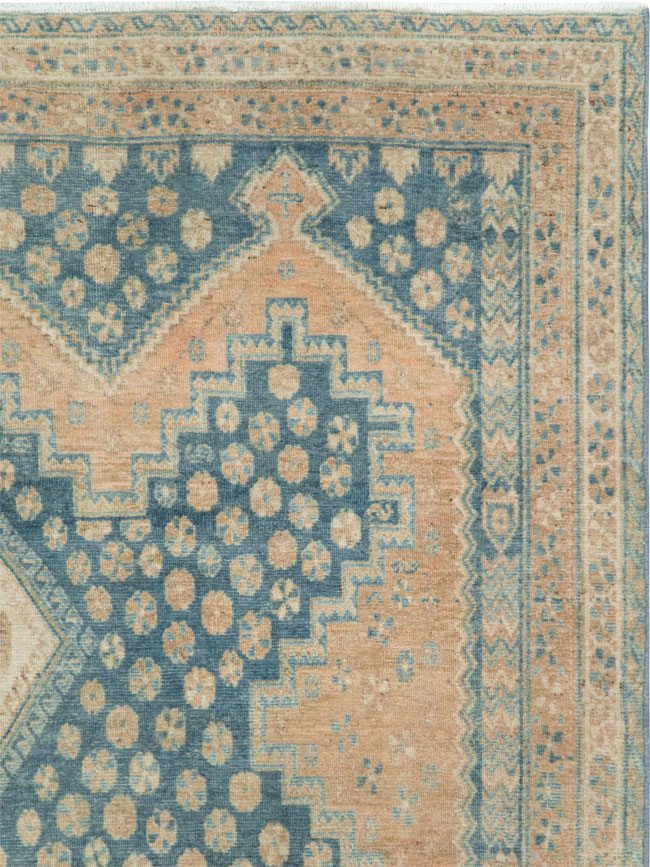 Vintage Persian Afshar Accent Rug, No.28851 - Staging