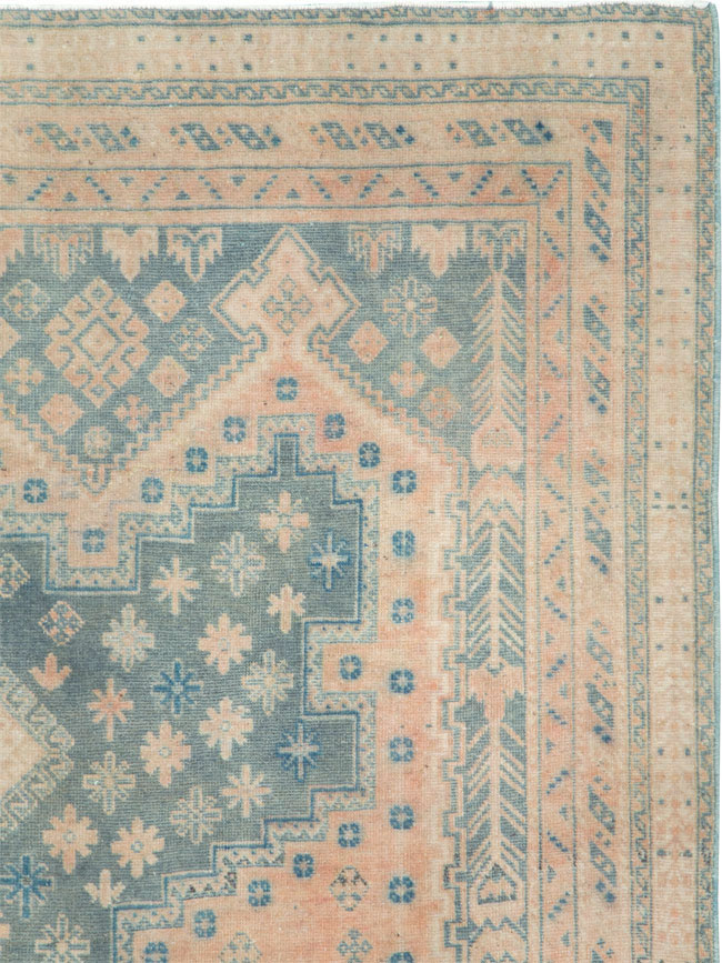 Vintage Persian Afshar Accent Rug, No.28858 - Staging