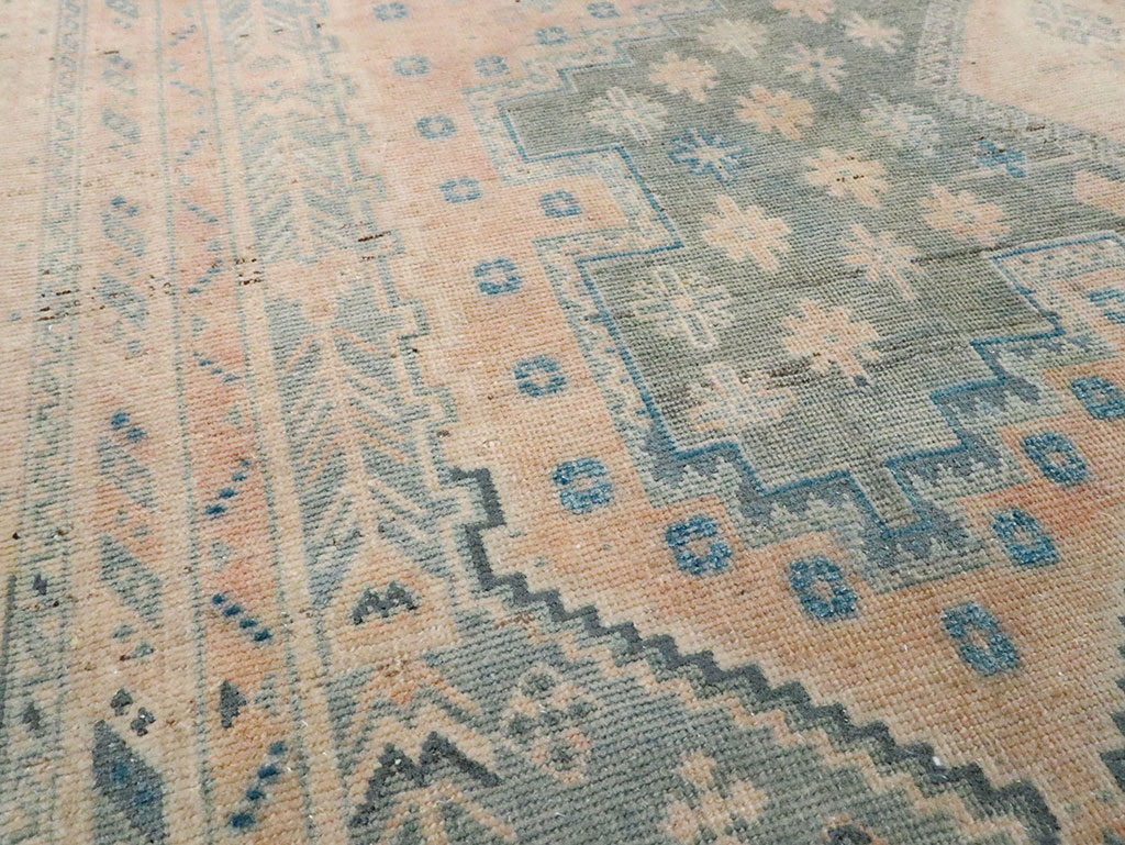 Vintage Persian Afshar Accent Rug, No.28858 - Staging