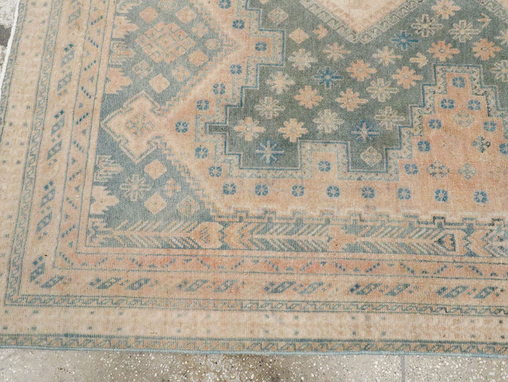 Vintage Persian Afshar Accent Rug, No.28858 - Staging