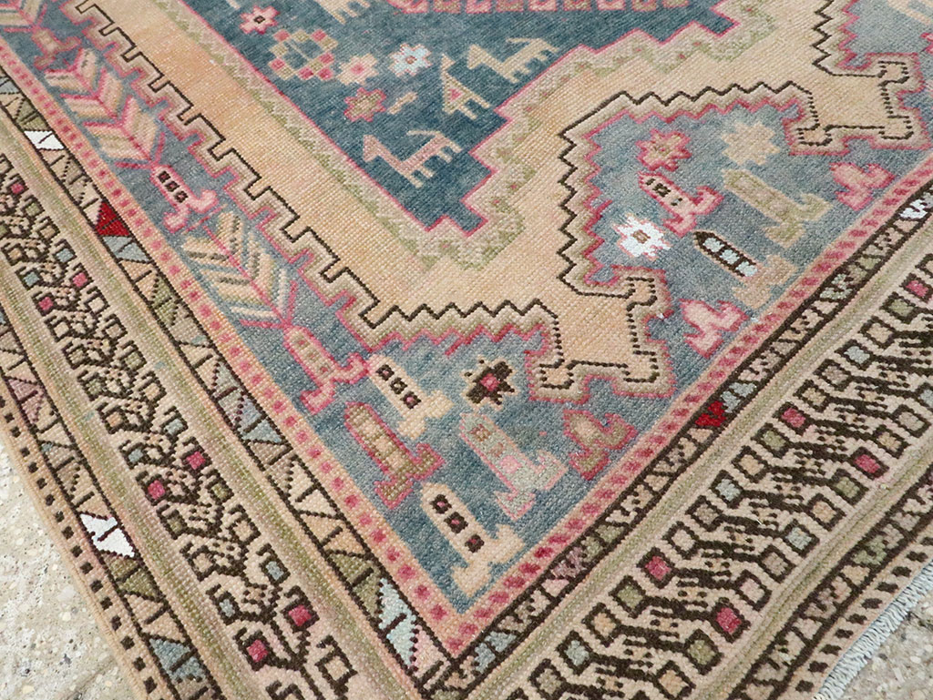 Vintage Persian Afshar Accent Rug, No.28862 - Staging