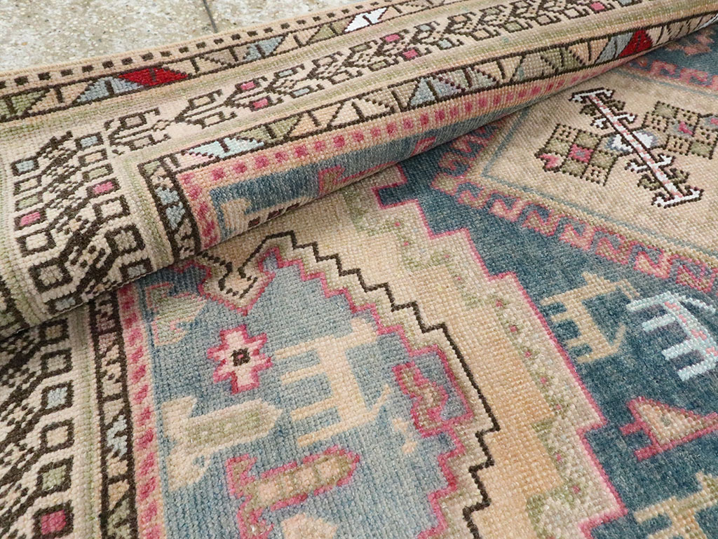 Vintage Persian Afshar Accent Rug, No.28862 - Staging