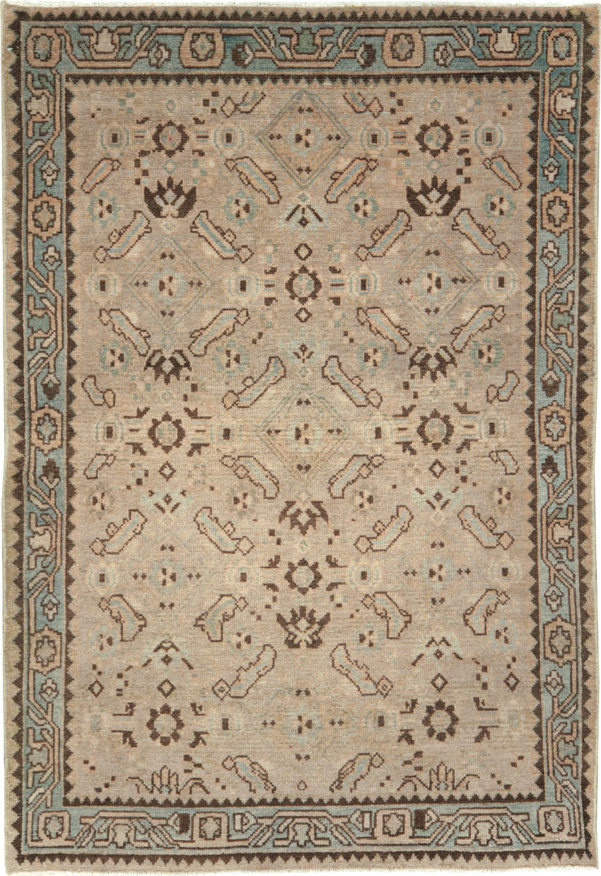 Vintage Persian Malayer Throw Rug, No.28866 - Staging