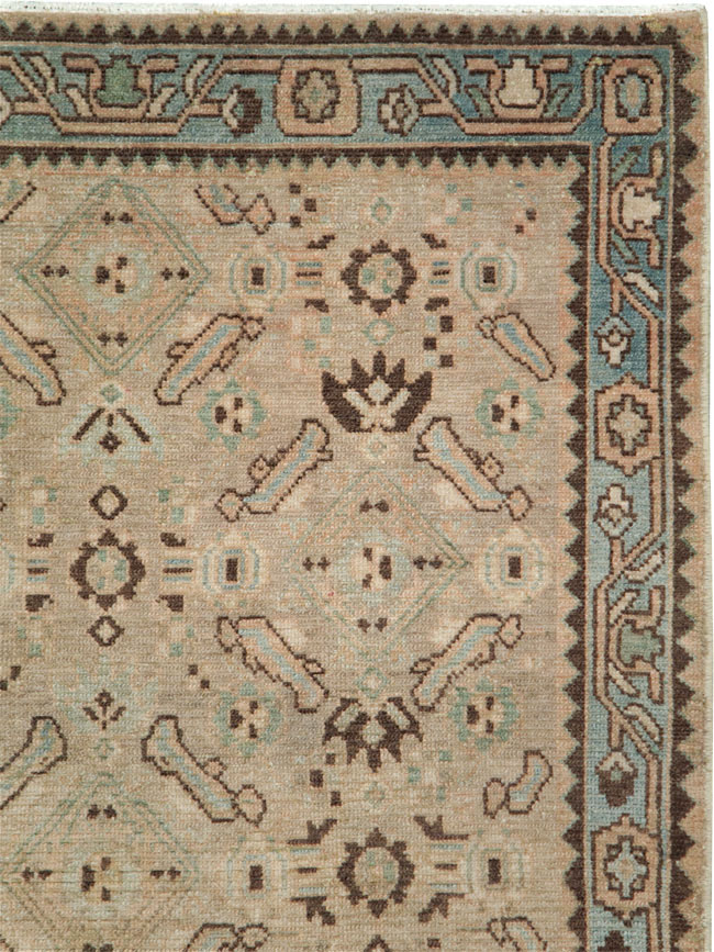 Vintage Persian Malayer Throw Rug, No.28866 - Staging