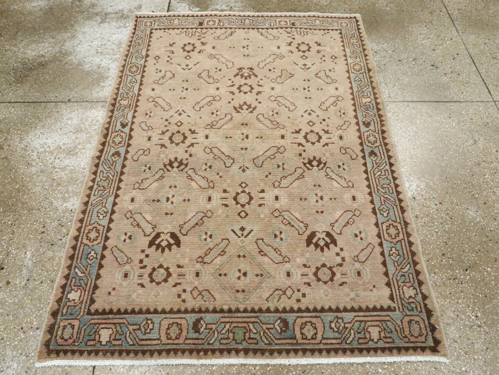 Vintage Persian Malayer Throw Rug, No.28866 - Staging