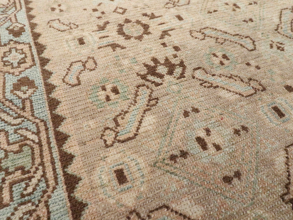 Vintage Persian Malayer Throw Rug, No.28866 - Staging