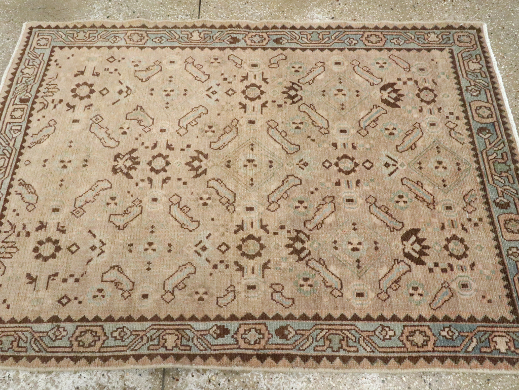 Vintage Persian Malayer Throw Rug, No.28866 - Staging