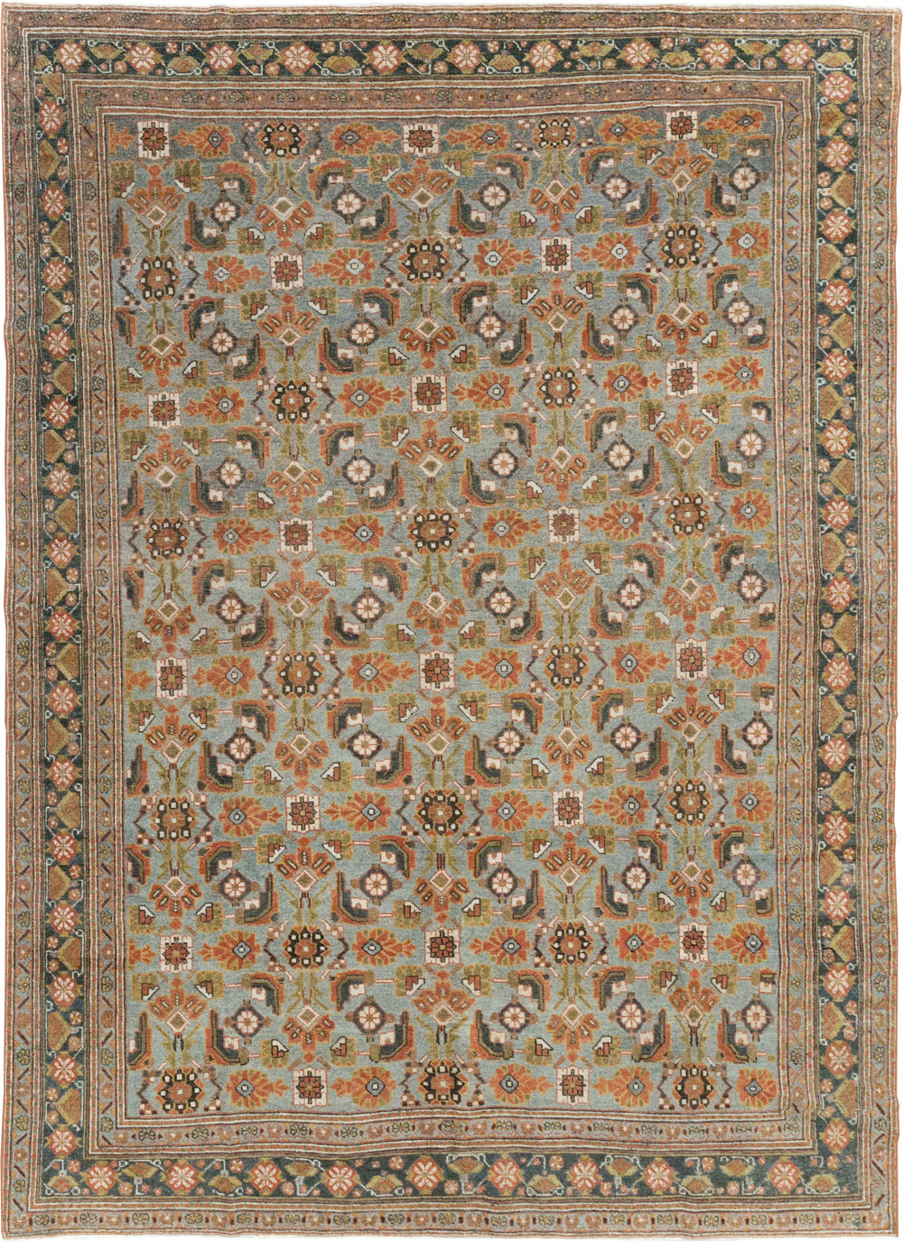 Antique Persian Malayer Small Room Size Carpet, No.28871 - Staging
