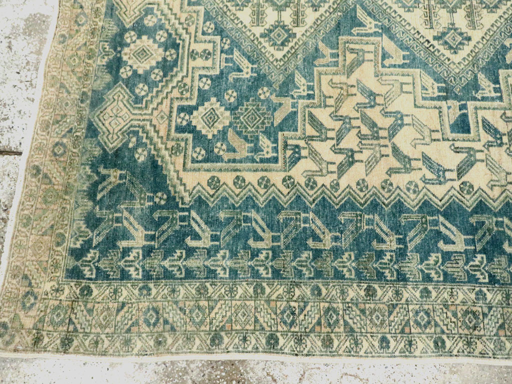 Vintage Persian Afshar Accent Rug, No.28874 - Staging