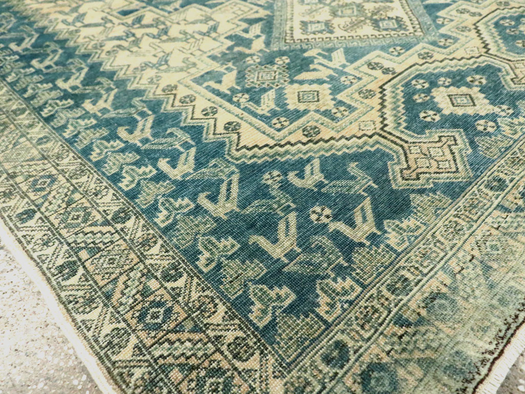 Vintage Persian Afshar Accent Rug, No.28874 - Staging