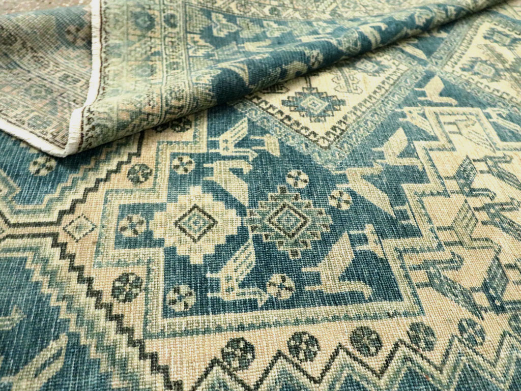 Vintage Persian Afshar Accent Rug, No.28874 - Staging