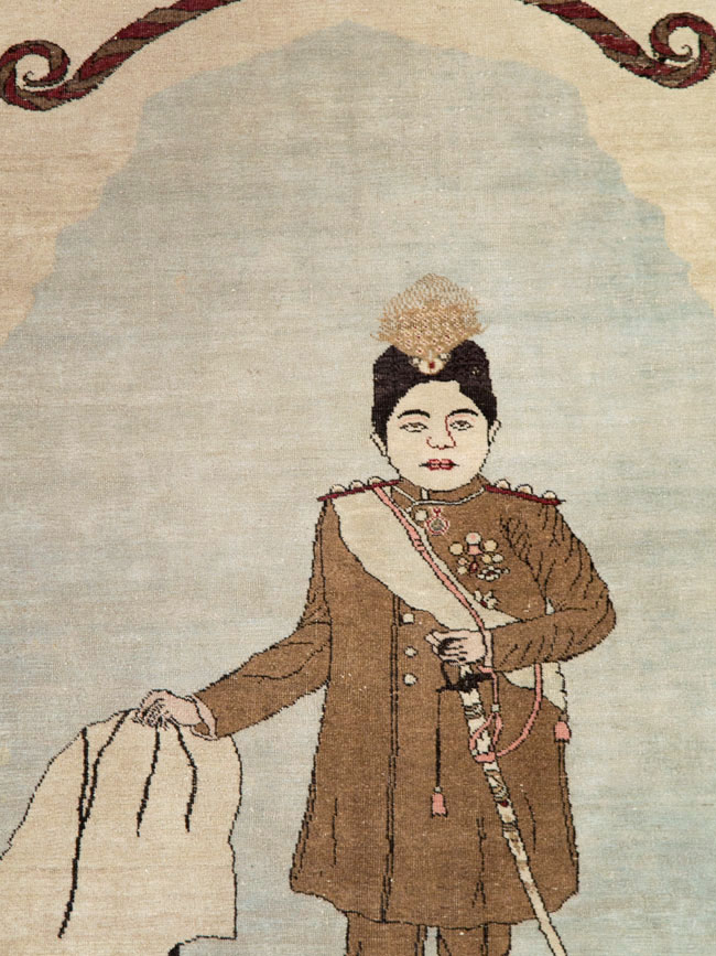 Antique Persian Tabriz Rug, No.28877 - Staging