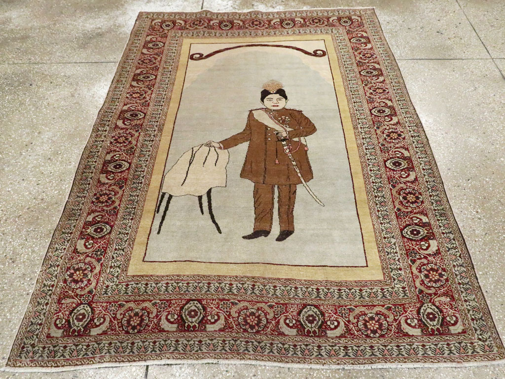 Antique Persian Tabriz Rug, No.28877 - Staging