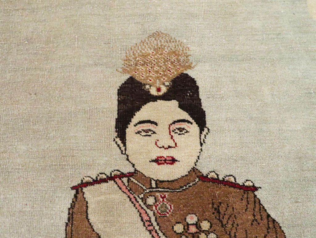 Antique Persian Tabriz Rug, No.28877 - Staging