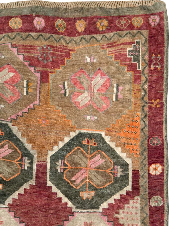 Vintage Turkish Anatolian Large Gallery Carpet, No.28879 - Staging