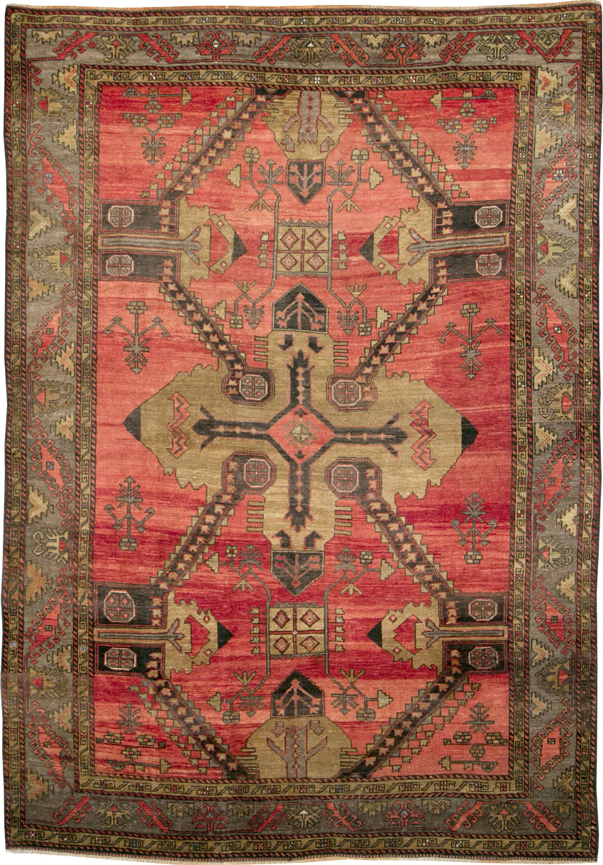 Vintage Turkish Anatolian Accent Rug, No.28886 - Staging