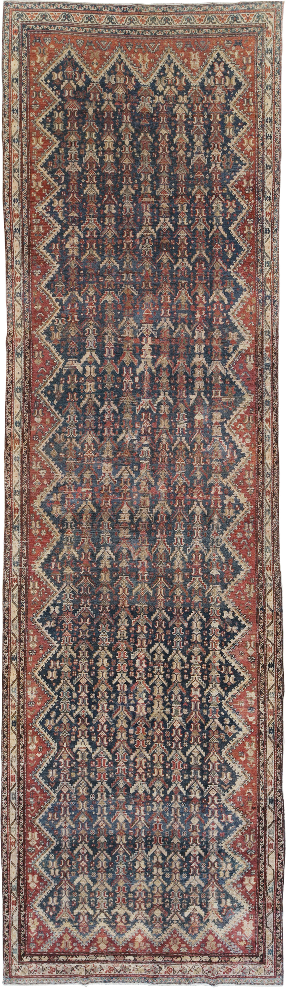Antique Persian Malayer Wide Gallery Runner, No.28888 - Staging