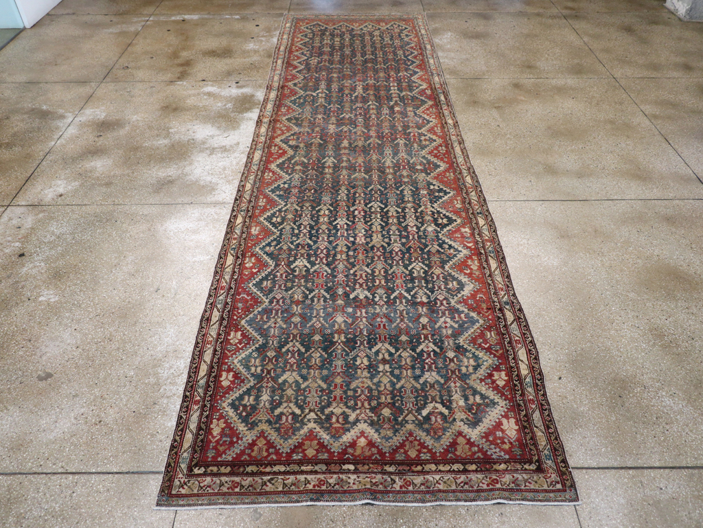 Antique Persian Malayer Wide Gallery Runner, No.28888 - Staging