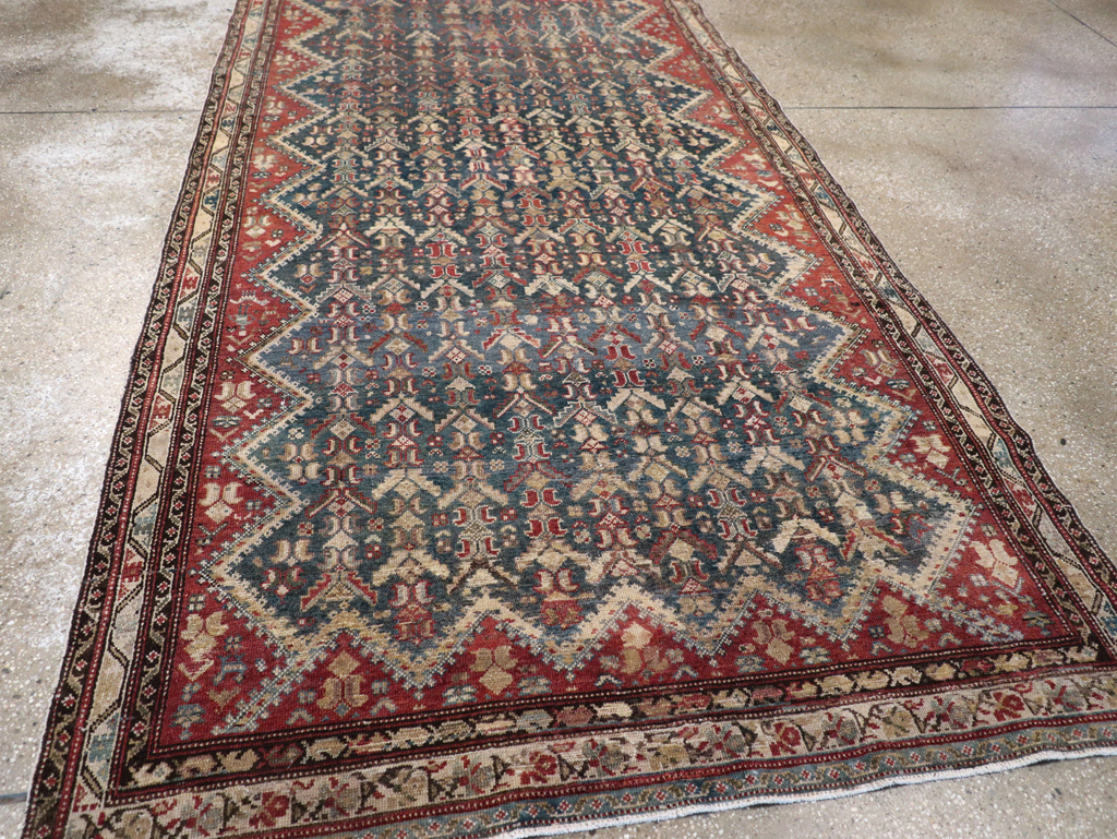 Antique Persian Malayer Wide Gallery Runner, No.28888 - Staging