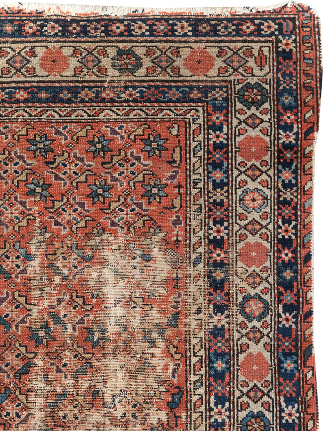 Antique Distressed Malayer Rug, No.28892 - Staging