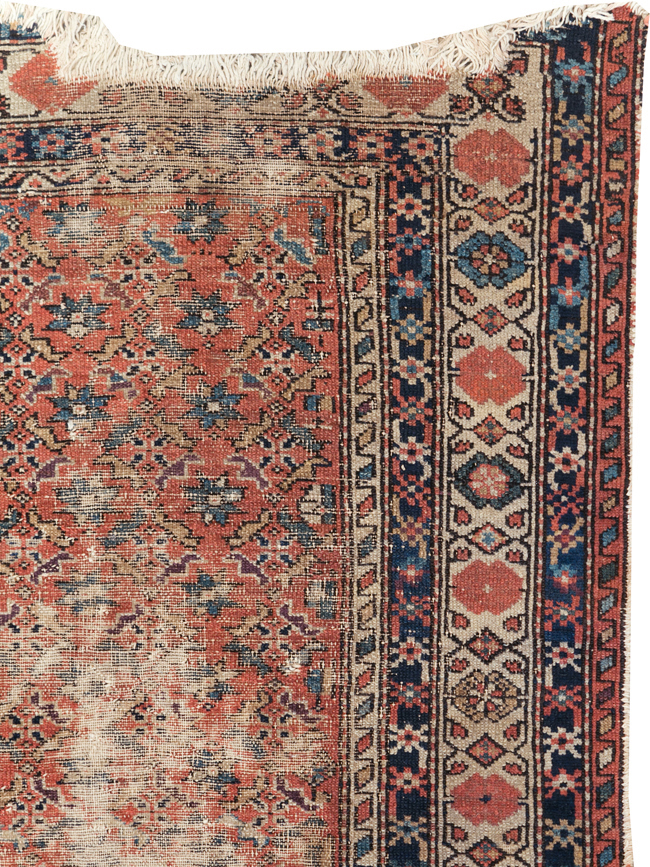 Antique Distressed Malayer Rug, No.28892 - Staging