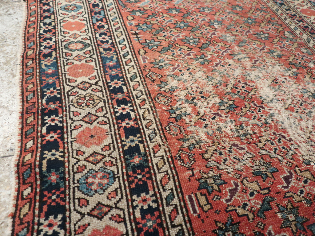Antique Distressed Malayer Rug, No.28892 - Staging