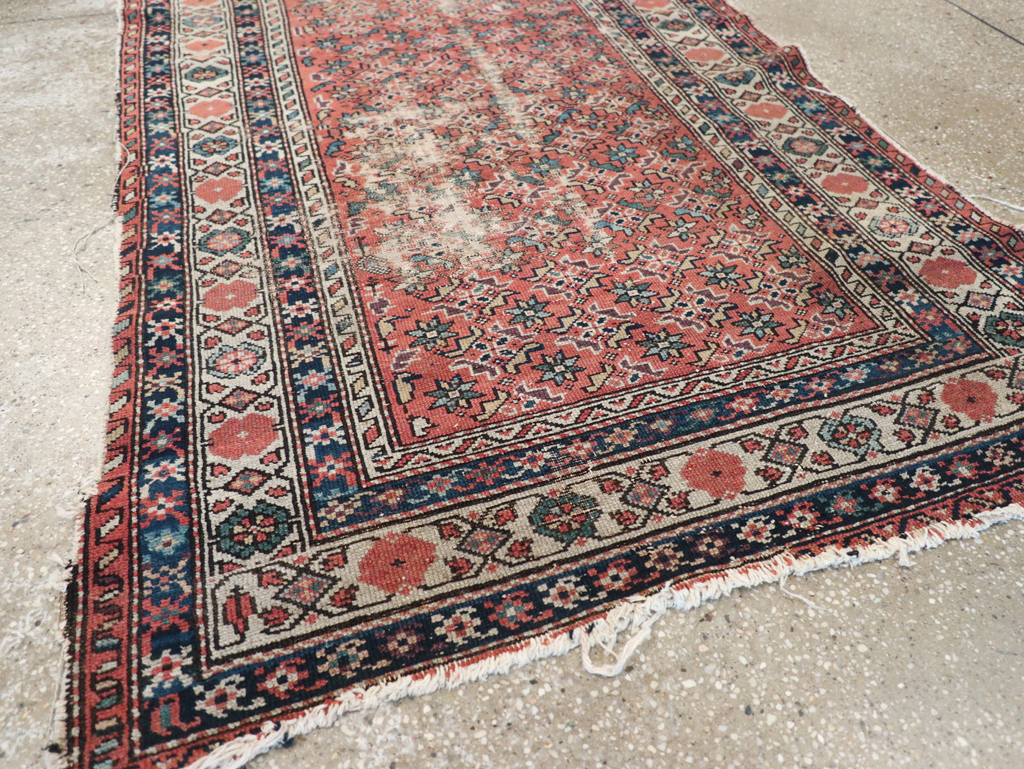 Antique Distressed Malayer Rug, No.28892 - Staging