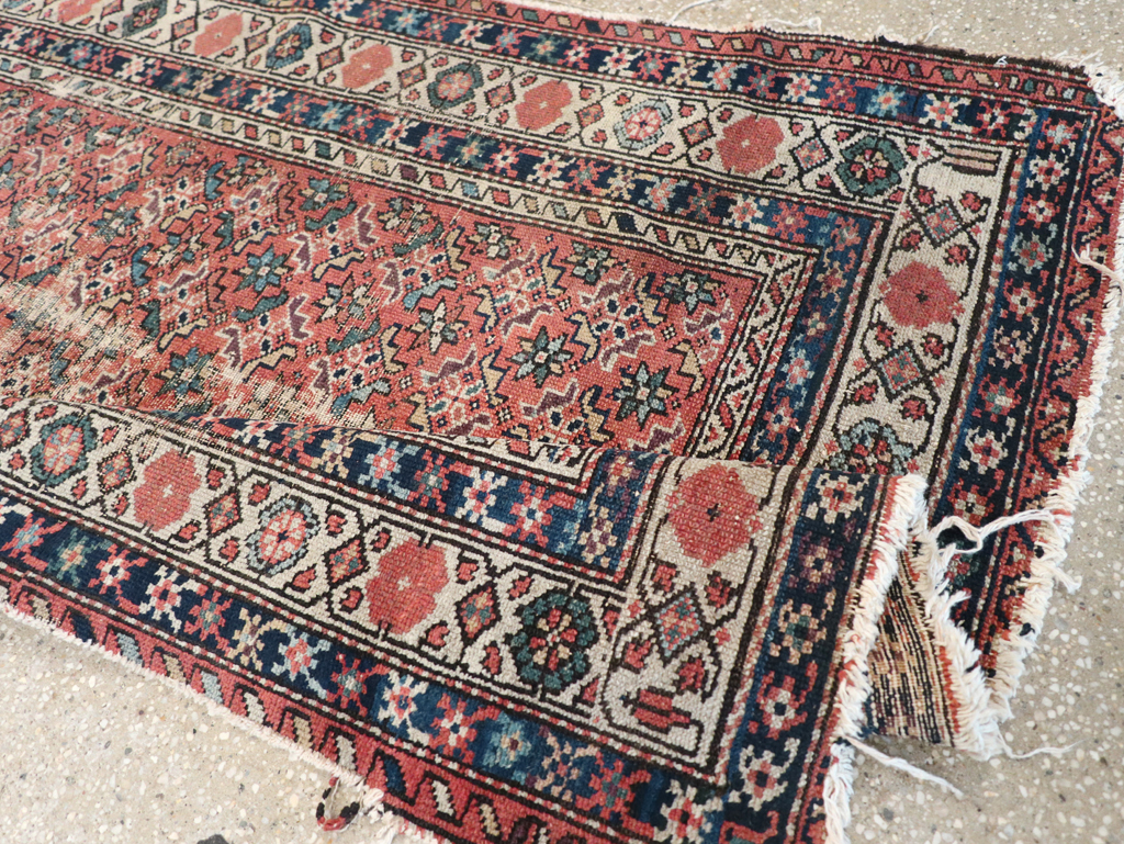 Antique Distressed Malayer Rug, No.28892 - Staging