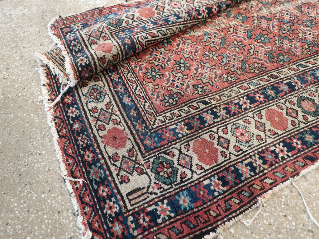 Antique Distressed Malayer Rug, No.28892 - Staging