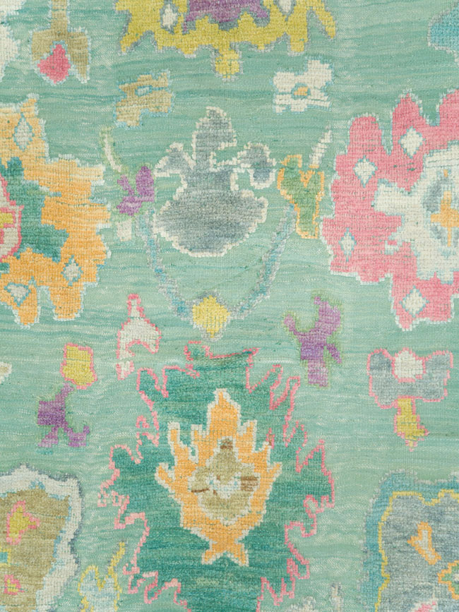 Contemporary Turkish Souf Oushak Large Room Size Carpet, No.28899 - Staging