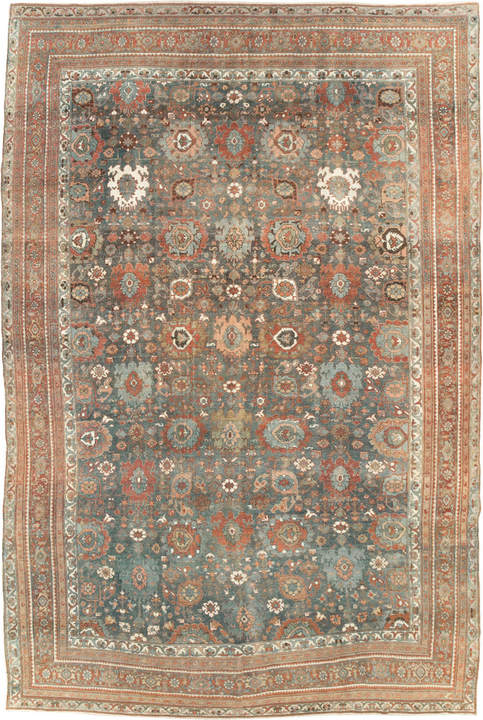 Antique Persian Bidjar Room Size Carpet, No.28900 - Staging