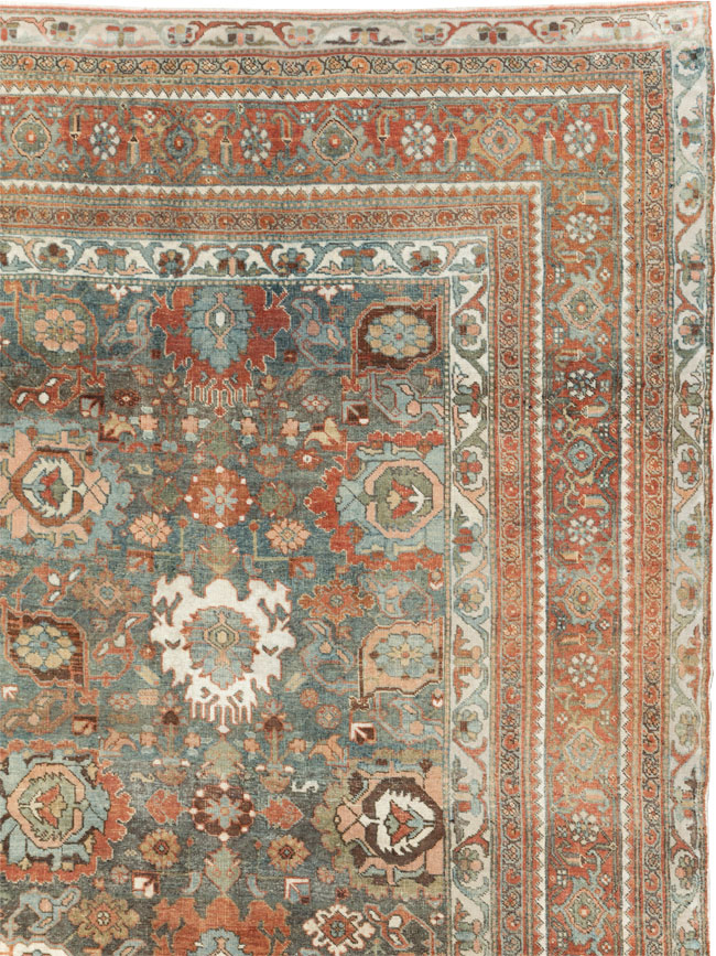 Antique Persian Bidjar Room Size Carpet, No.28900 - Staging