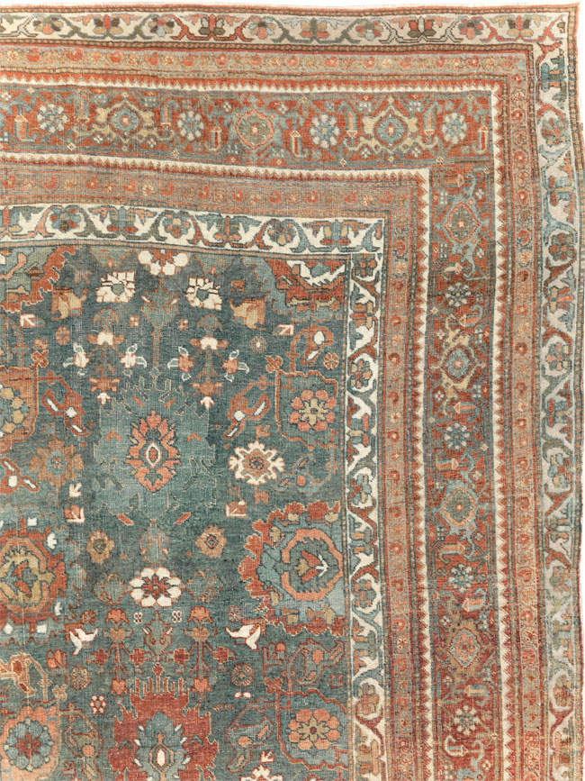 Antique Persian Bidjar Room Size Carpet, No.28900 - Staging