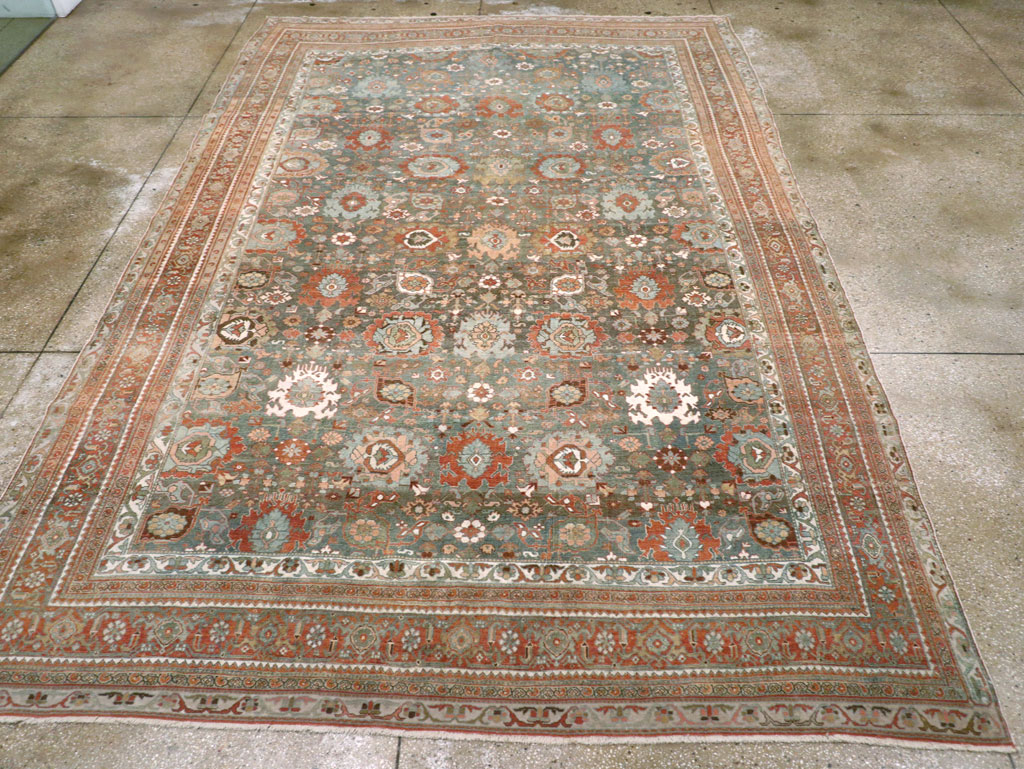Antique Persian Bidjar Room Size Carpet, No.28900 - Staging