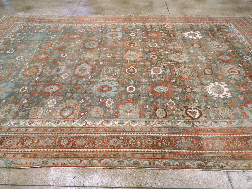 Antique Persian Bidjar Room Size Carpet, No.28900 - Staging