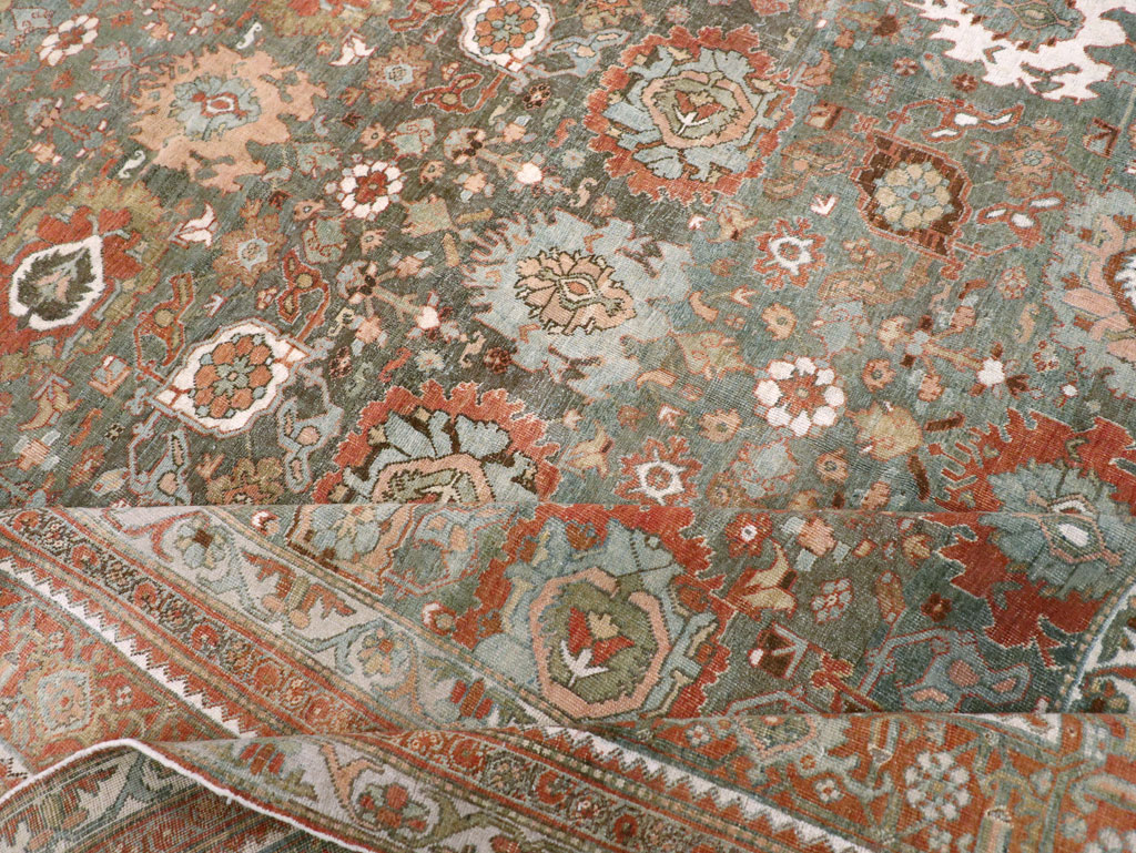 Antique Persian Bidjar Room Size Carpet, No.28900 - Staging