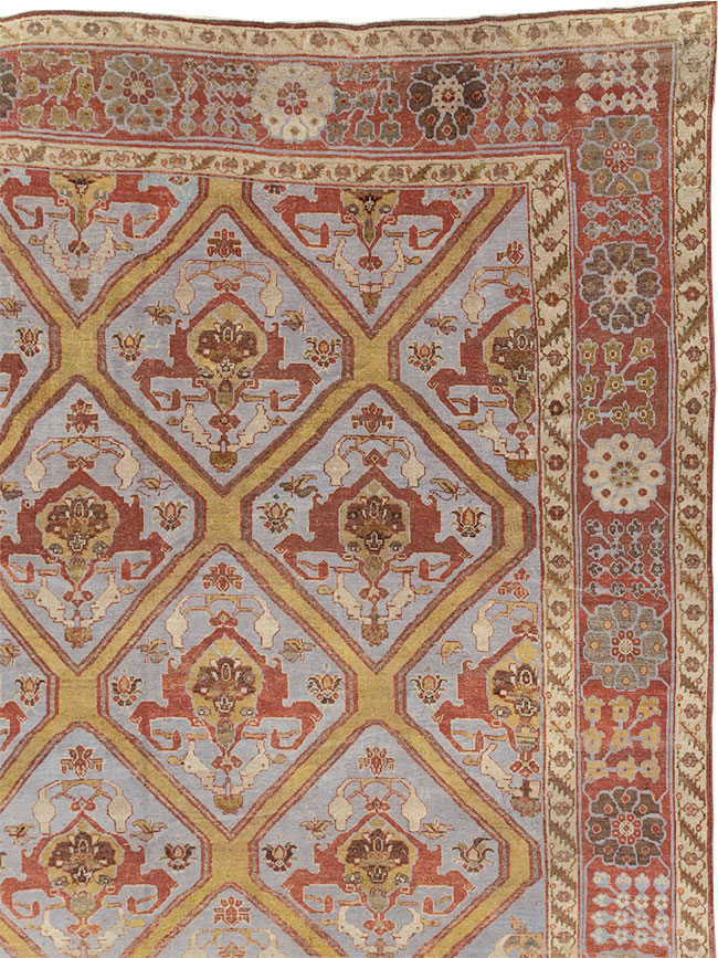 Antique Persian Bakhtiari Oversize Carpet, No.28902 - Staging