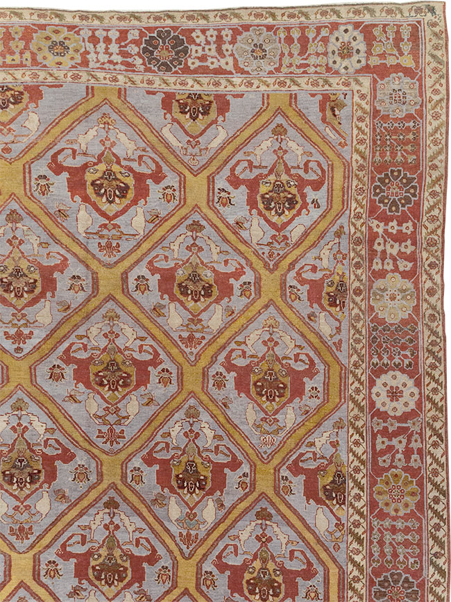 Antique Persian Bakhtiari Oversize Carpet, No.28902 - Staging